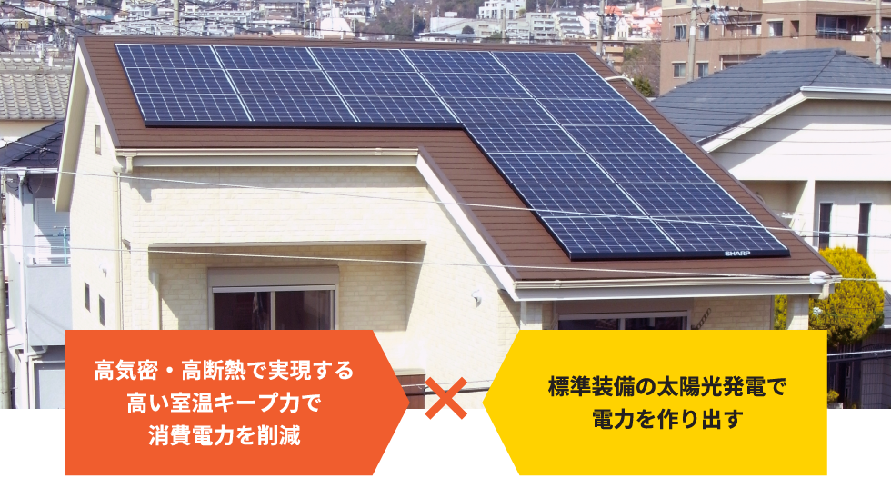 太陽光発電が0円で付いている住宅です！