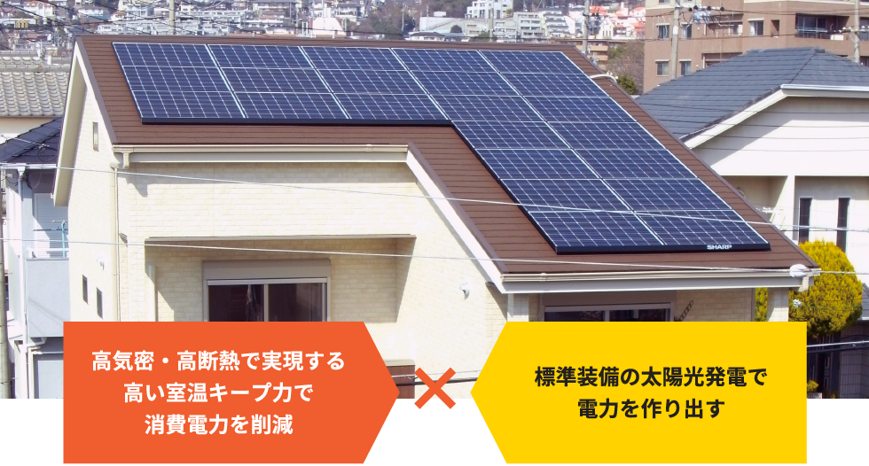 太陽光発電が0円で付いている住宅です!